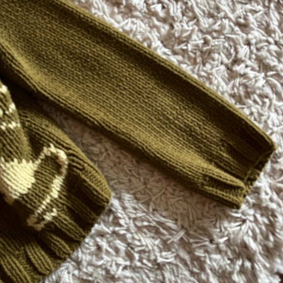 *SOLD* BETSEY JOHNSON GREEN KITTEN CARDIGAN SWEATER SIZE LARGE & MEDIUM - Picture 7 of 8